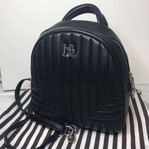 Henri Bendel BRAND NEW black leather backpack